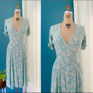 Faithfull the Brand Blue Daisy Midi Dress